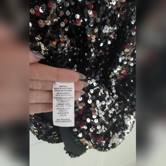 Little Black Dress with Silver Sequins - Picture 7 of 7